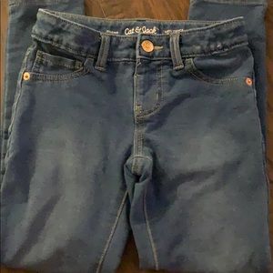 Blue super stretchy jeggings for girls